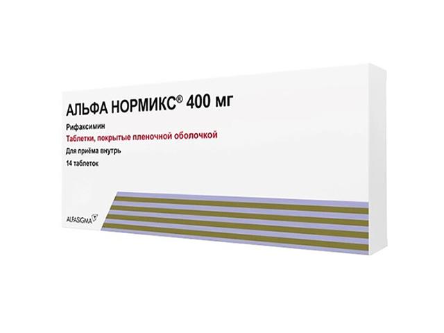 альфа нормикс 400 мг №14 табл п/о плен