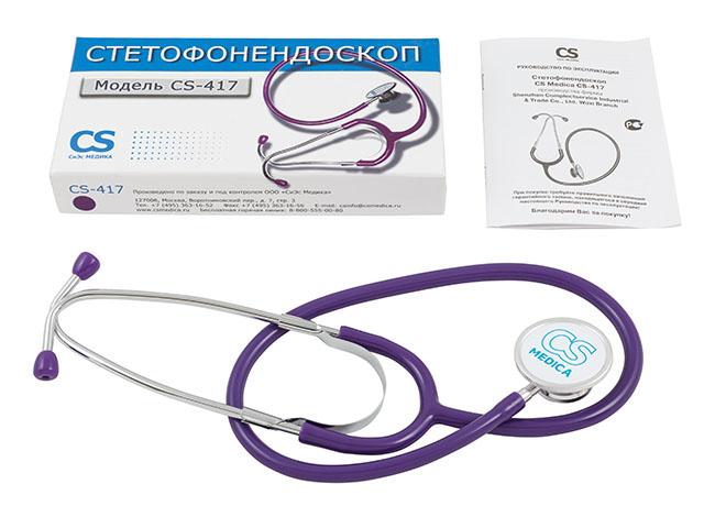 омрон стетофонендоскоп cs 417 фиолет. [omron]