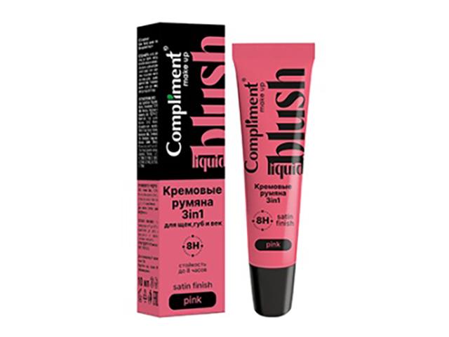 compliment кремовые румяна 3в1 оттенок розовый  918060 36