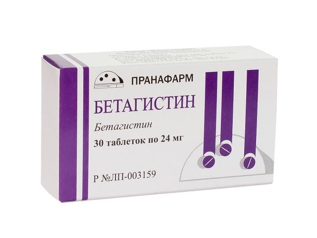бетагистин 24мг. №30 таб. /пранафарм/ 2287