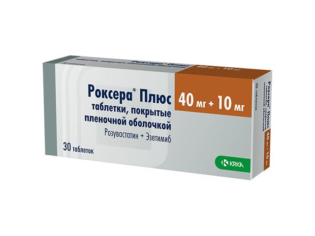 роксера плюс 40мг+10мг №30 таб. п/п/об. 6352