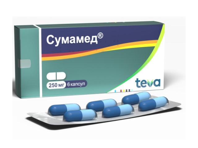 сумамед 250мг. №6 капс. 3094