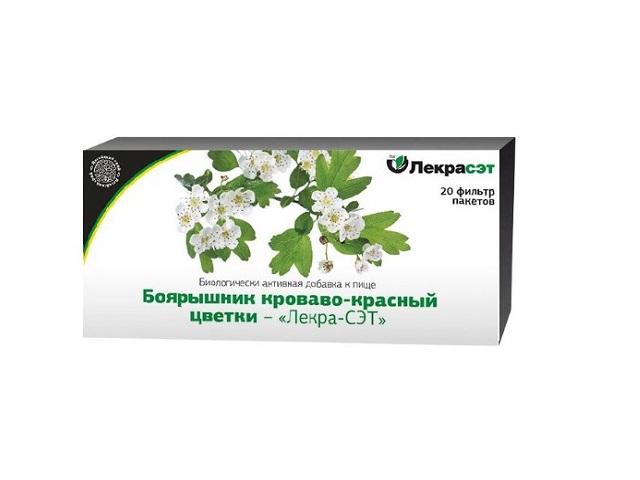 боярышника кроваво-красный цветки 1,5г №20 ф/пак /лекра-сэт/
