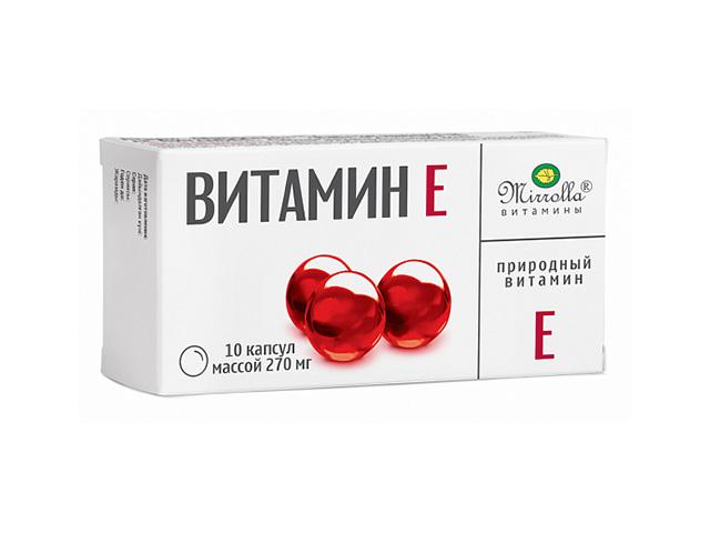 витамин е-природный серии мирролла n10 капс по 270мг