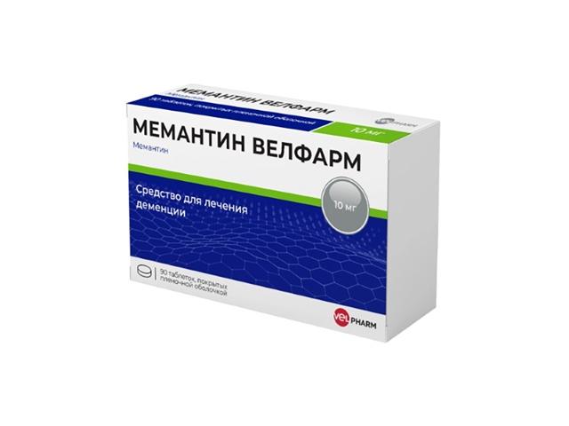 мемантин велфарм 10мг. №30 таб. п/о 3872
