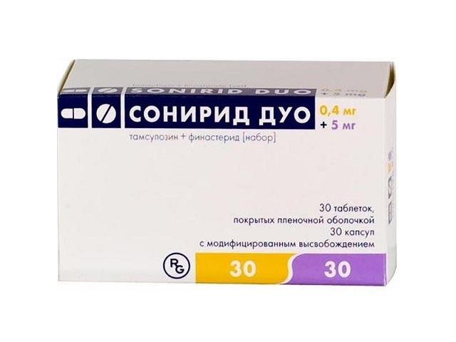 сонирид дуо 5мг.+0,4мг. №60(30+30)  набор таб. и капс. /гедеон/