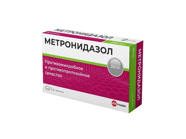 метронидазол 250мг. №20 таб. /велфарм/