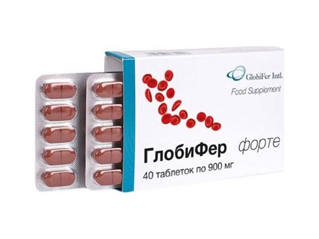 глобифер форте n40 900мг табл