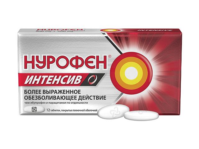 нурофен интенсив 200мг.+500мг.№12 таб. п/о 6826