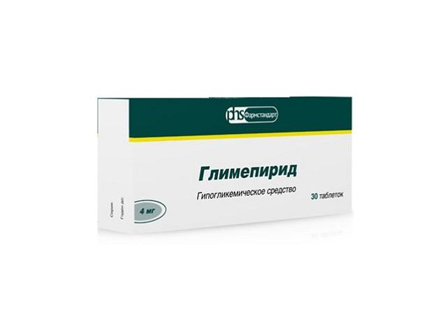 глимепирид 4мг. №30 таб. /фармстандарт/