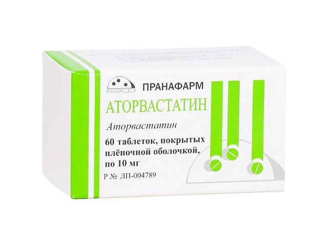 аторвастатин 10мг. №60 таб.п/п/о /пранафарм/