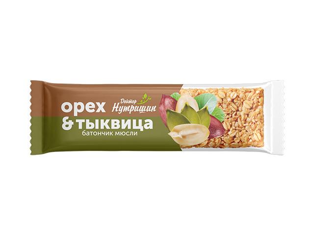 доктор нутришин батончик мюсли орех с тыквицей 40г