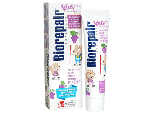 biorepair зубная паста для детей 0-6лет. виноград. 50мл.