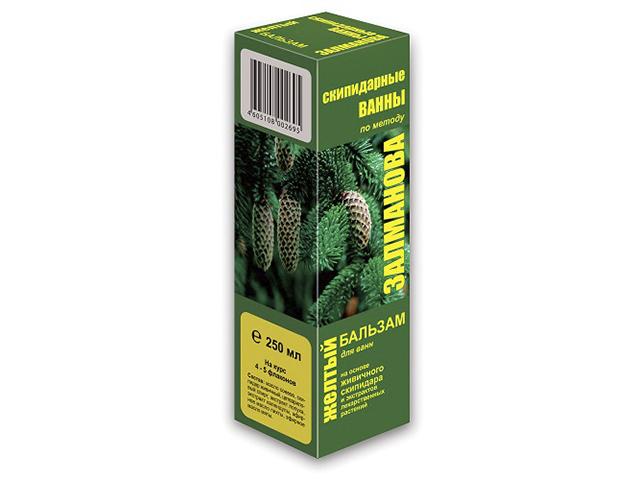 ванна залманова скипидарный р-р желтый 250мл.