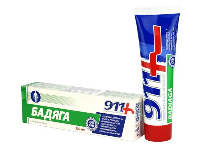 911 бадяга гель д/тела 100мл.