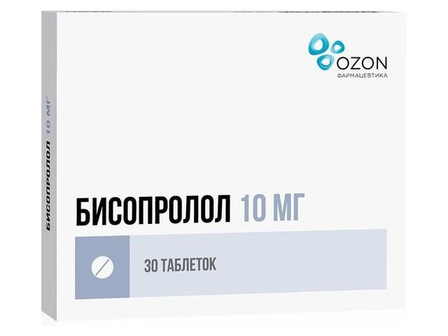 бисопролол 10мг. №30 таб. п/о /озон/ 5040