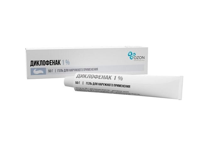 диклофенак 1% 50г. гель /озон/