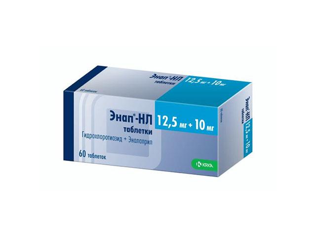 энап-hl 10мг+12,5мг. №60 таб. /krka/ 7260