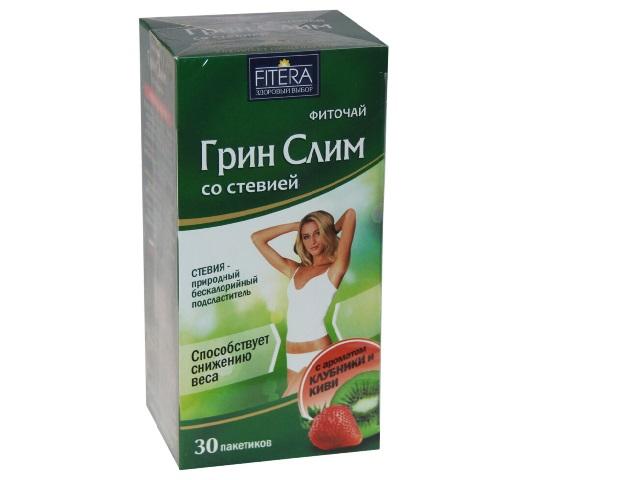 грин слим фиточай клубника+киви 2г. №30 пак.