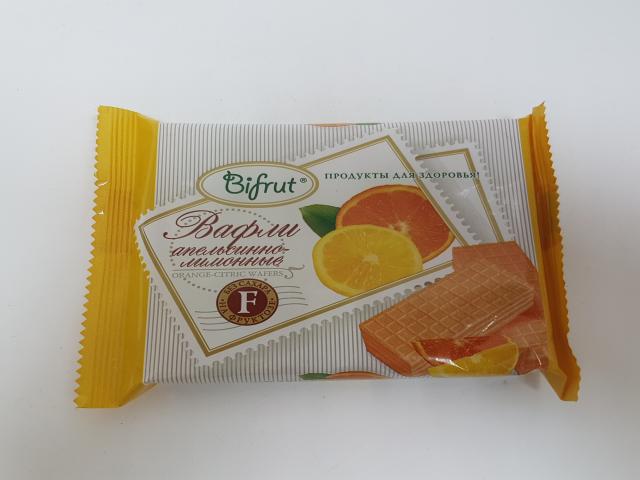 бифрут вафли апельсин+лимон на фруктозе 60г.