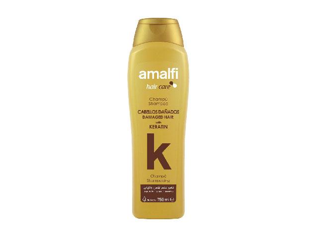 amalfi шампунь кератиновый keratin damaged hair argan д/ повр. волос 750мл. 5019