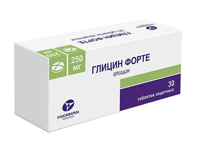 глицин форте 250мг. №30 таб. /канонфарма/ 2481