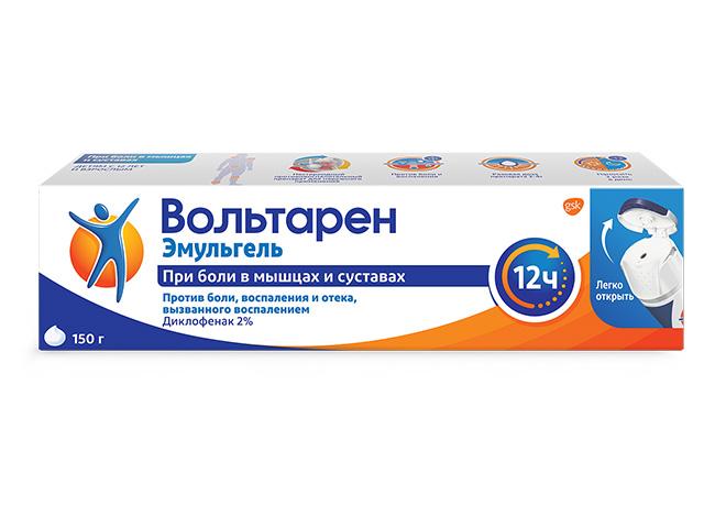 вольтарен эмульгель 2% 150г. гель д/наруж. прим. 7229
