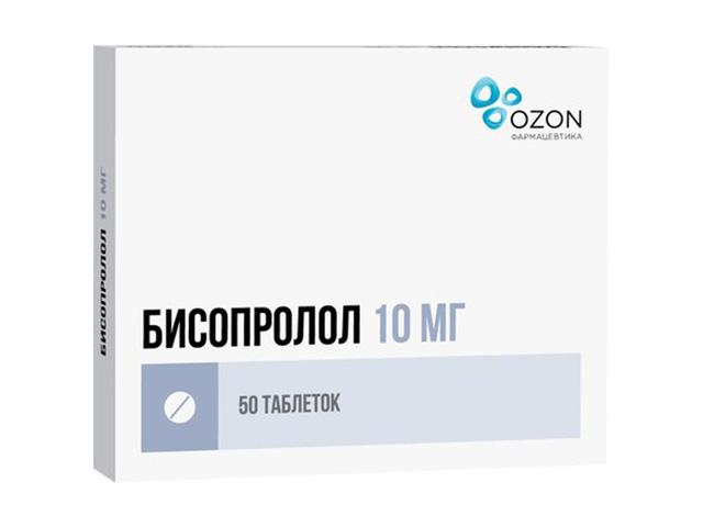 бисопролол 10мг. №50 таб. п/о /озон фарм/