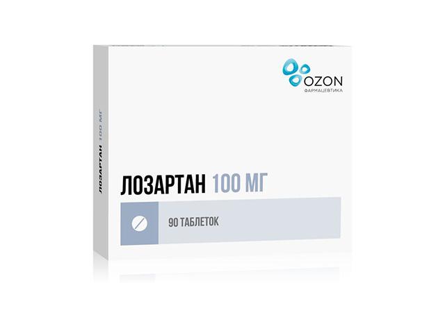 лозартан 100мг. №90 таб. п/п/о /озон/ 7511