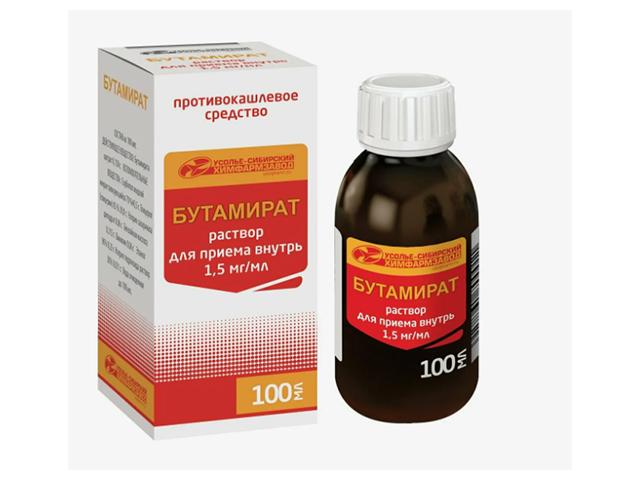 бутамират р-р д/внут прим 1,5 мг/мл фл 100 мл