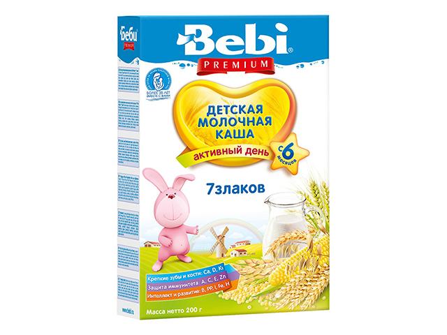 беби каша 200г. премиум 7 злаков мол.