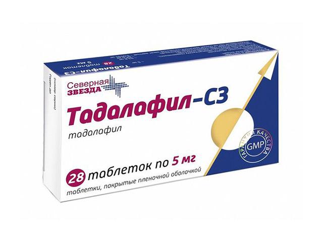 тадалафил-сз таб. п/п/о 5мг. №28