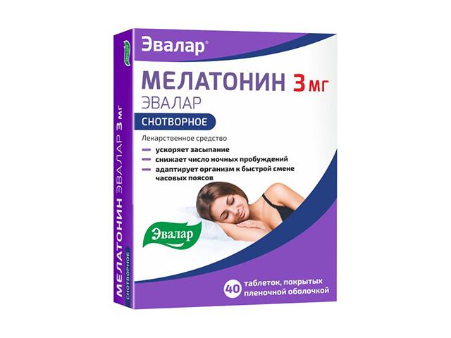 мелатонин 3мг №40 таб.п/п/о /эвалар/