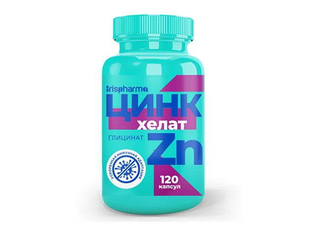 ирисфарма цинк хелат 25мг. капс.№120 (irispharma)
