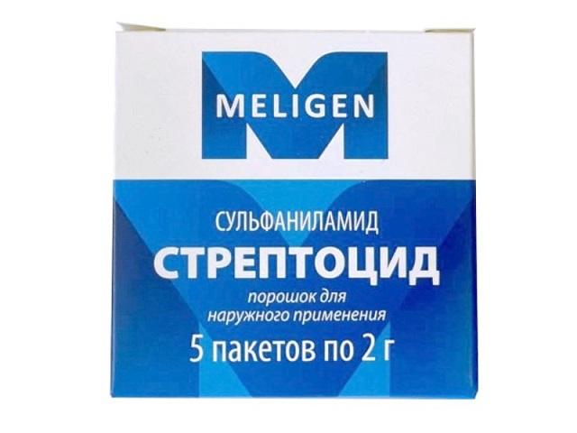 стрептоцид 2г. №5 пор. пачка /мелиген/