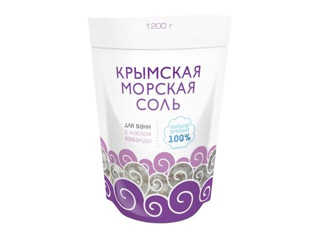 крымская соль д/ванн лаванда 1200г. пак.