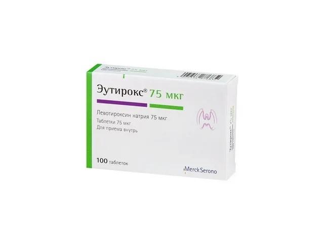 эутирокс 75мкг. №100 таб. 2117