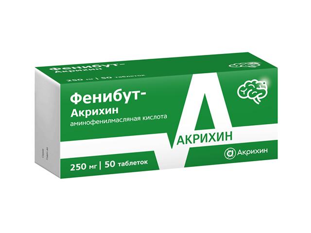 фенибут-акрихин 250мг. №50 таб. /акрихин/