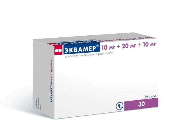 эквамер 10мг.+20мг.+10мг. №30 капс. /гедеон рихтер/ 5823