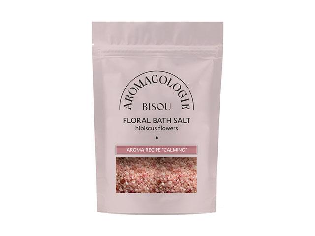 bisou aromacologie соль для ванны цветочная успокаивающая гибискус 330гр (251332)