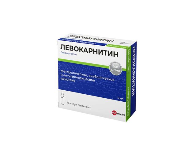 левокарнитин 100мг/мл 5мл №10 амп.