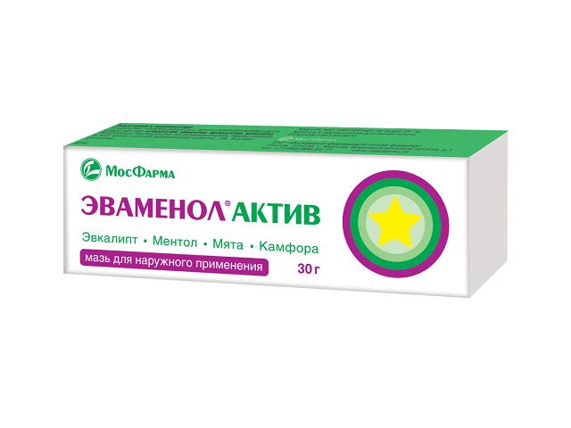 эваменол актив 30,0 мазь д/наруж прим