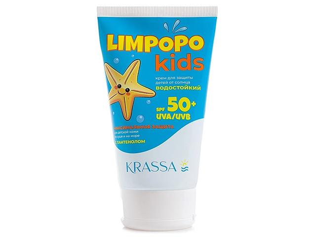 красса лимпопо кидс крем для защиты детей от солнца водостойкий spf 50+, 150мл (krassa limpopo kids)