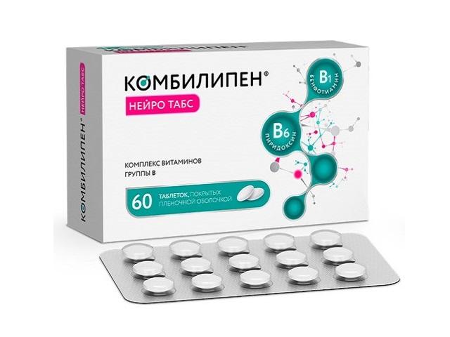 комбилипен нейро табс 0,1+0,1 №60 таб. п/п/о