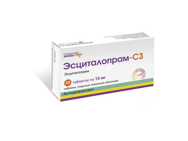 эсциталопрам-сз 10мг. №30 таб. п/п/о 2753