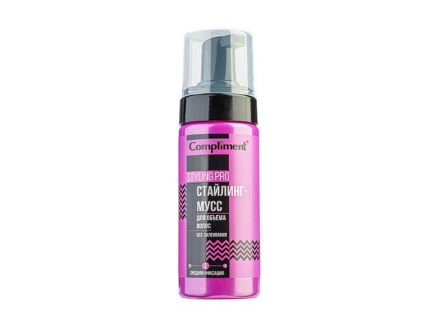 комплимент styling pro стайлинг-мусс для объема волос средн. фикс. 150мл.