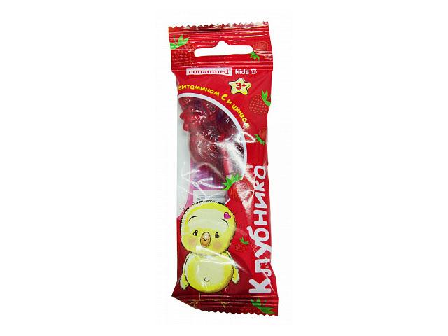 консумед кидс петушок с цинком и витамином c со вкусом клубники, 17г. (consumed kids)