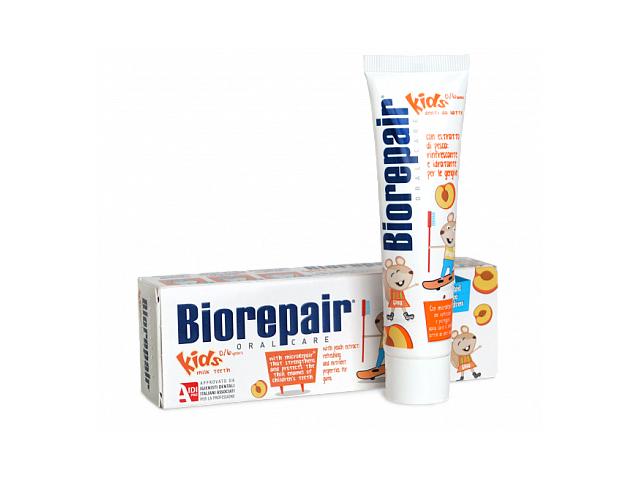 biorepair зубная паста для детей 0-6лет. персик. 50мл.