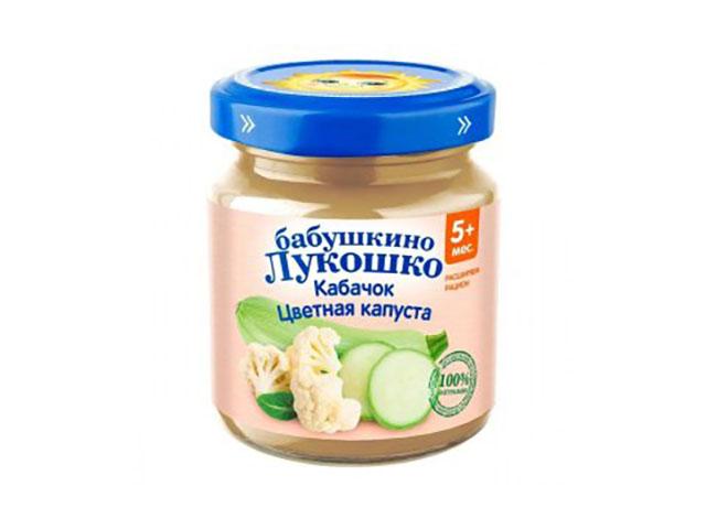 б.лукошко пюре 100г. кабачок и цв.капуста
