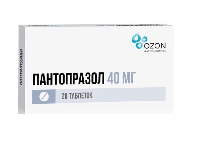 пантопразол 40мг. №28 таб. п/п/о кишечнораст. /озон/